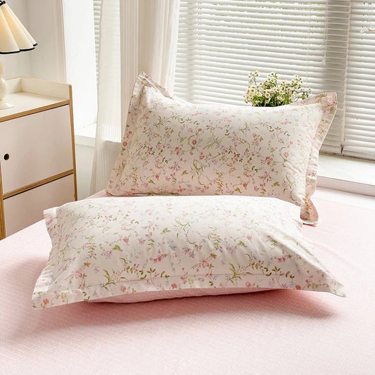 Parure de lit en coton 100 %, motif floral – 180x220 cm en