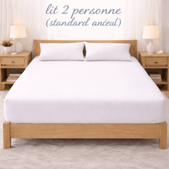 Drap-housse 140×200 cm - lit 2 personnes (standard actuel) - La Boutique du drap