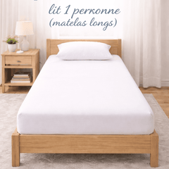 Drap-housse 90×200 cm– lit 1 personne (matelas longs) - La Boutique du drap