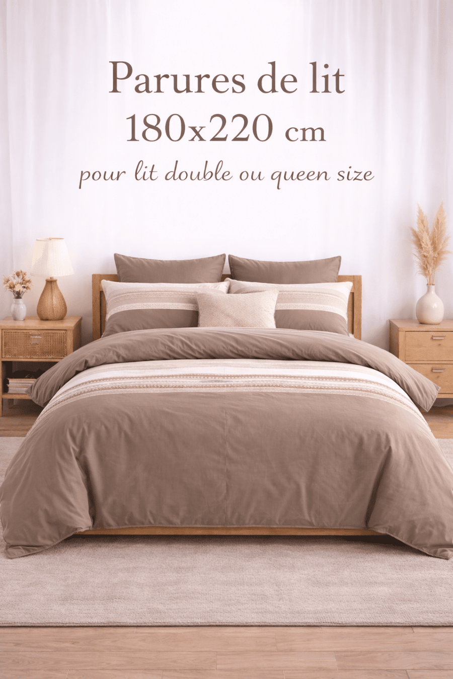 Parure de lit 180x220 cm
