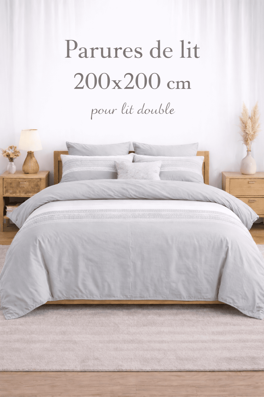 Parure de lit 200x200 cm
