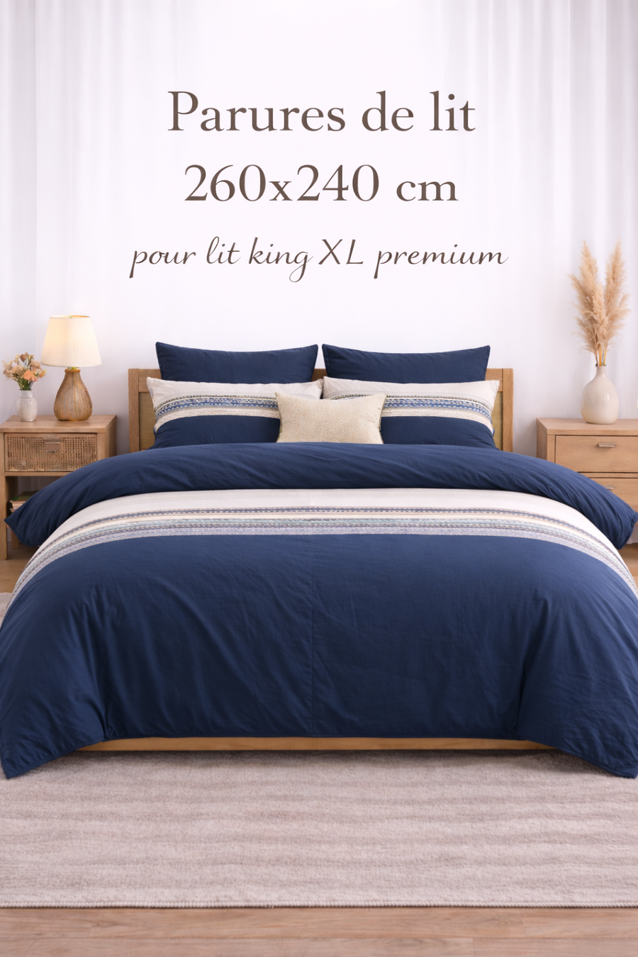 Parure de lit 260x240 cm