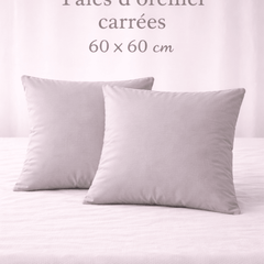 Taies d’oreiller 60x60 cm - La Boutique du drap
