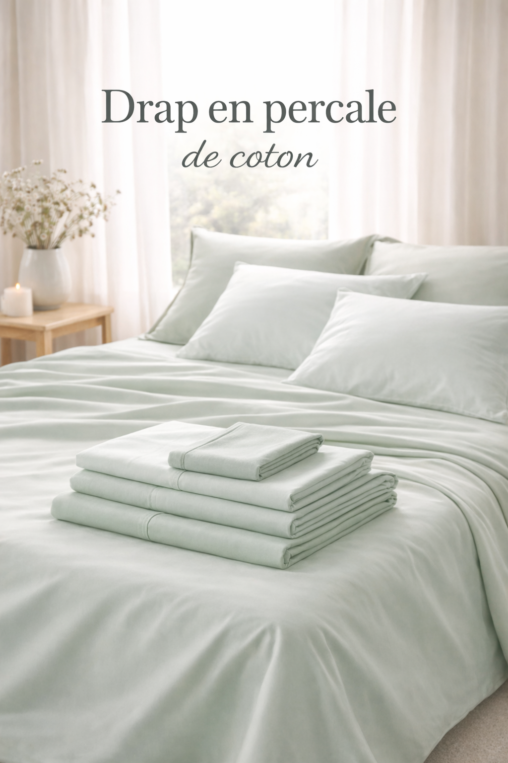 drap en percale de coton