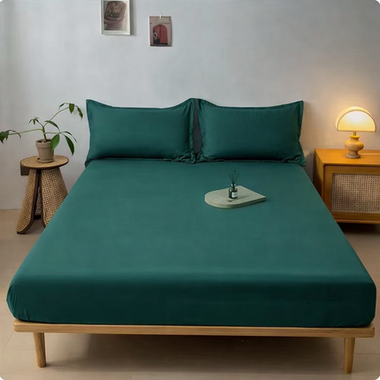 Drap-housse en coton 160x200cmx30 cm avec bandes élastiques