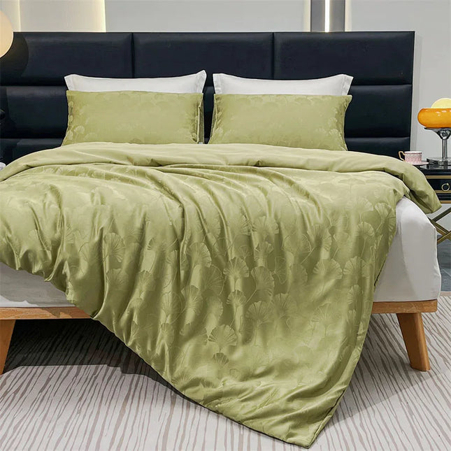 Parure de lit satin jacquard effet zébré 200x200cm - 3 pièces