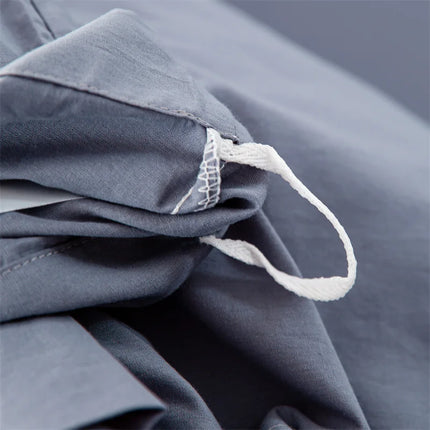 Ensemble de literie en coton uni 200x200cm – parure 3 pièces