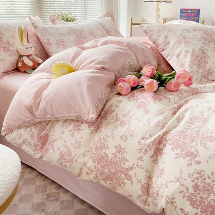 Parure de lit en coton 100 %, motif floral – 200x200 cm
