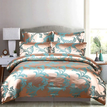 Parure housse de couette satin jacquard européen 200x200 cm