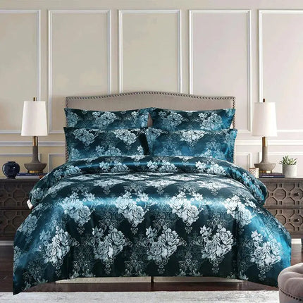 Parure housse de couette satin jacquard européen 200x200 cm