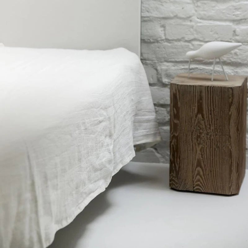 Drap de lit en lin pur 100% - 160x220 cm en