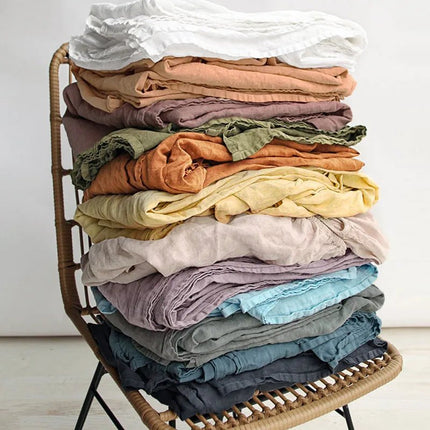 Drap de lit en lin pur 100% - 180x254 cm en
