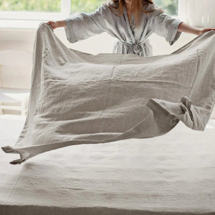 Drap de lit en lin pur 100% - 254x275 cm en