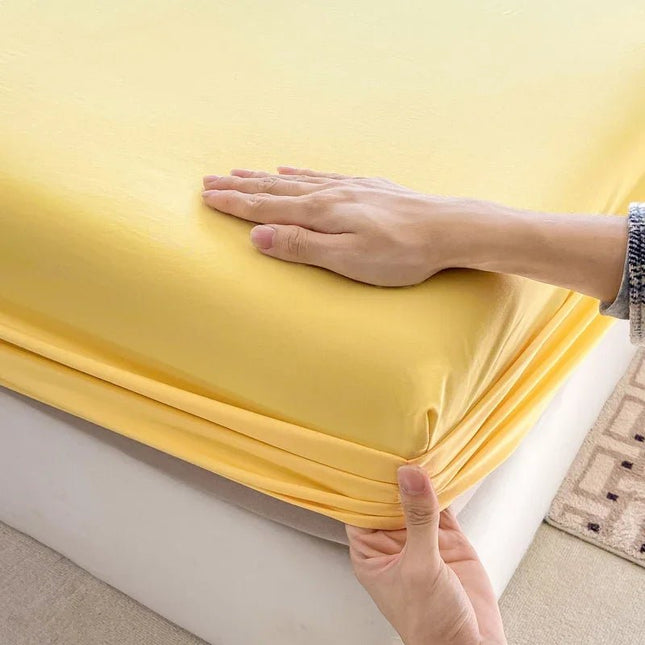 Drap - housse 100 % coton élastiqué 360° 180x200x30 cm en