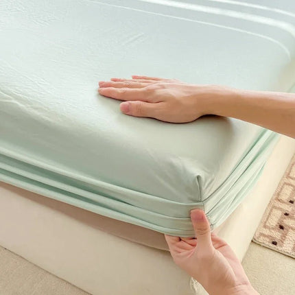 Drap - housse 100 % coton élastiqué 360° 90x200x30 cm en