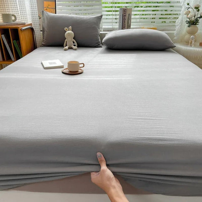 Drap - housse 100 % coton élastiqué 360° 90x200x30 cm en