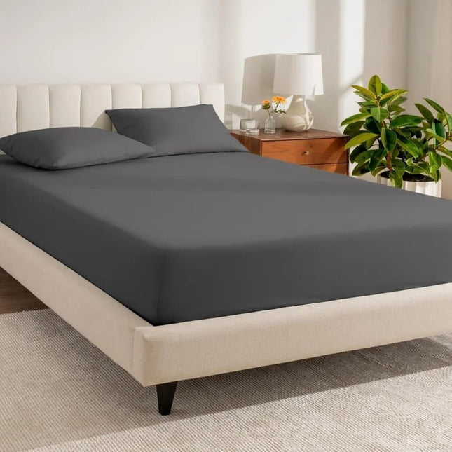 Drap - housse coton, couleur unie 140x190x30cm en