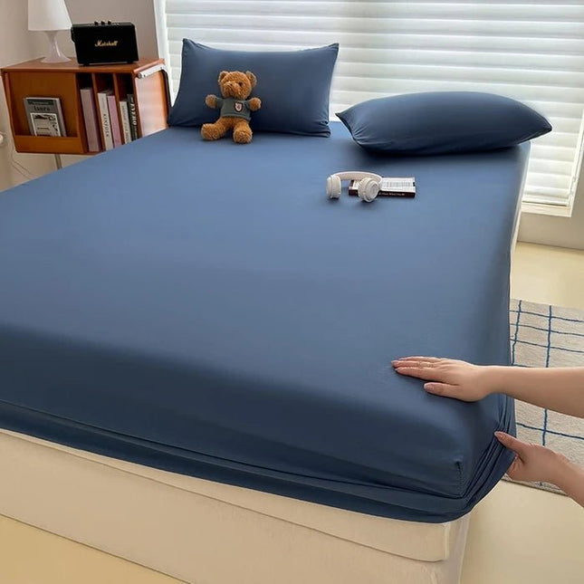 Drap - housse délavé avec bandes élastiques 180x200x25cm en