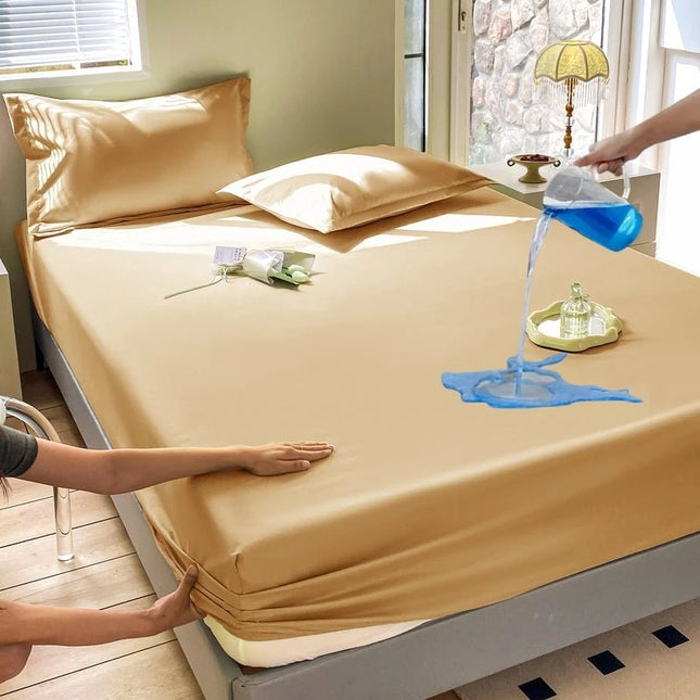 Drap - housse élastique couleur unie 140x200x30 cm en