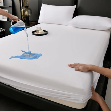 Drap - housse élastique couleur unie 140x200x30 cm en