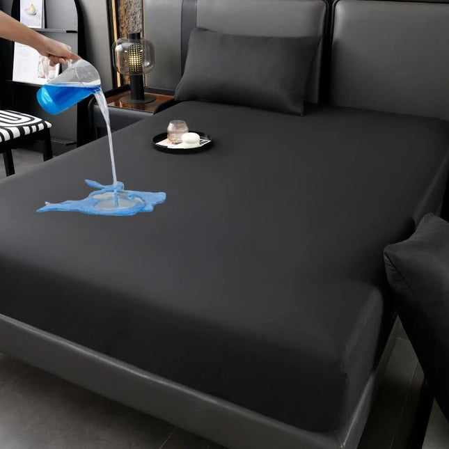 Drap - housse élastique couleur unie 90x200x30 cm en