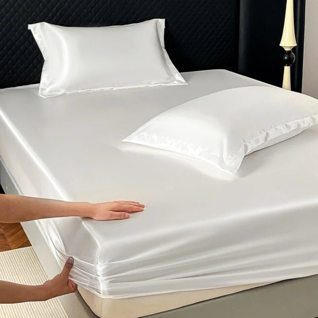 Drap - housse élastique en Satin 160x200x30cm en