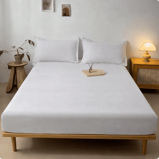 Drap - housse en coton 90x200x10 cm avec bandes élastiques en