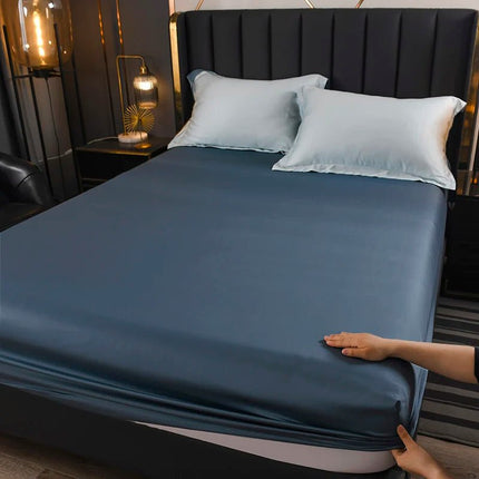 Drap - housse en soie de mûrier couleur pure 90x190 cm – bonnet 25 cm en