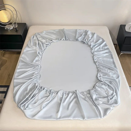 Drap - housse en soie de mûrier couleur pure 90x190 cm – bonnet 25 cm en