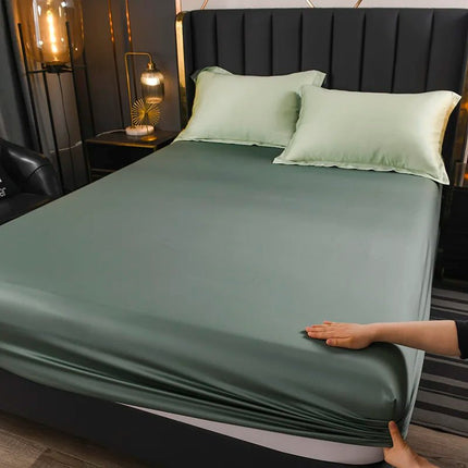 Drap - housse en soie de mûrier couleur pure 90x190 cm – bonnet 25 cm en