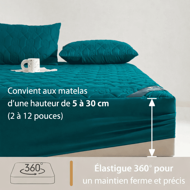 Drap - housse imperméable en coton 200x200x30 cm en