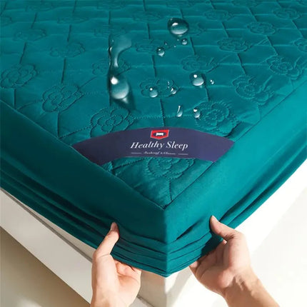 Drap - housse imperméable en coton 90x190x30 cm en