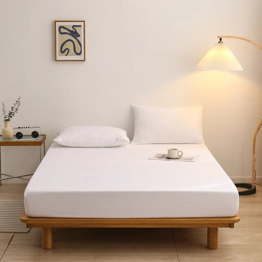 Drap - housse uni avec élastique 140x190x25cm – 1 pièce en