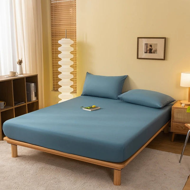 Drap - housse uni avec élastique 160x200x25cm – 1 pièce en