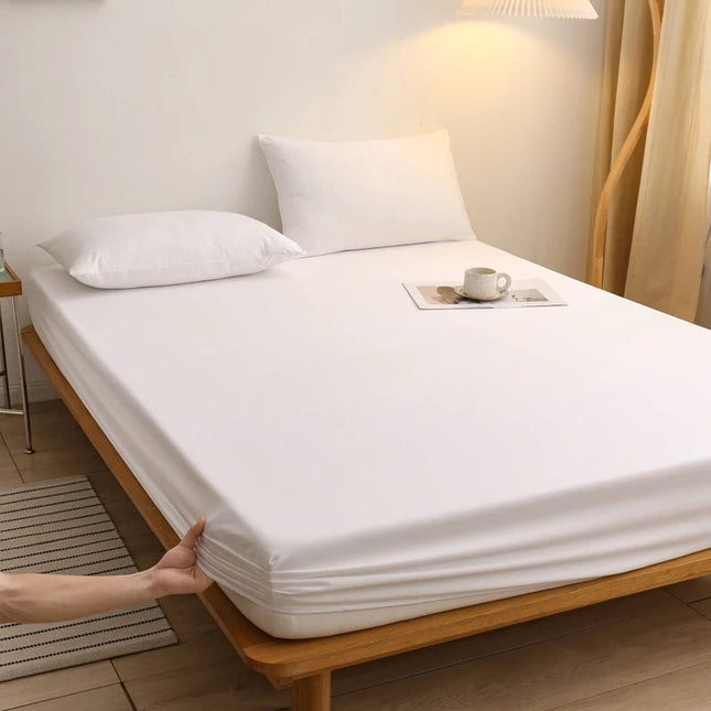 Drap - housse uni avec élastique 180x200x25cm – 1 pièce en