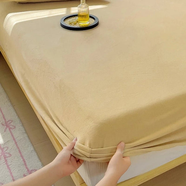 Drap - housse velours chaud 90x200x30 cm en