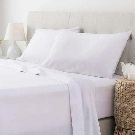Ensemble de draps 140x190 cm bonnet 35 cm – 4 pièces en