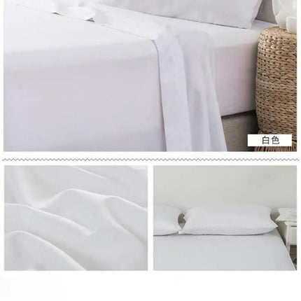 Ensemble de draps 140x190 cm bonnet 35 cm – 4 pièces en
