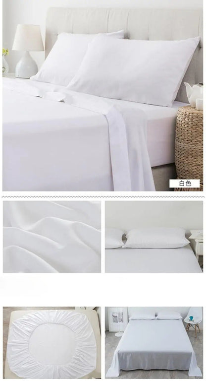 Ensemble de draps 140x190 cm bonnet 35 cm – 4 pièces en