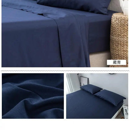 Ensemble de draps 140x190 cm bonnet 35 cm – 4 pièces en