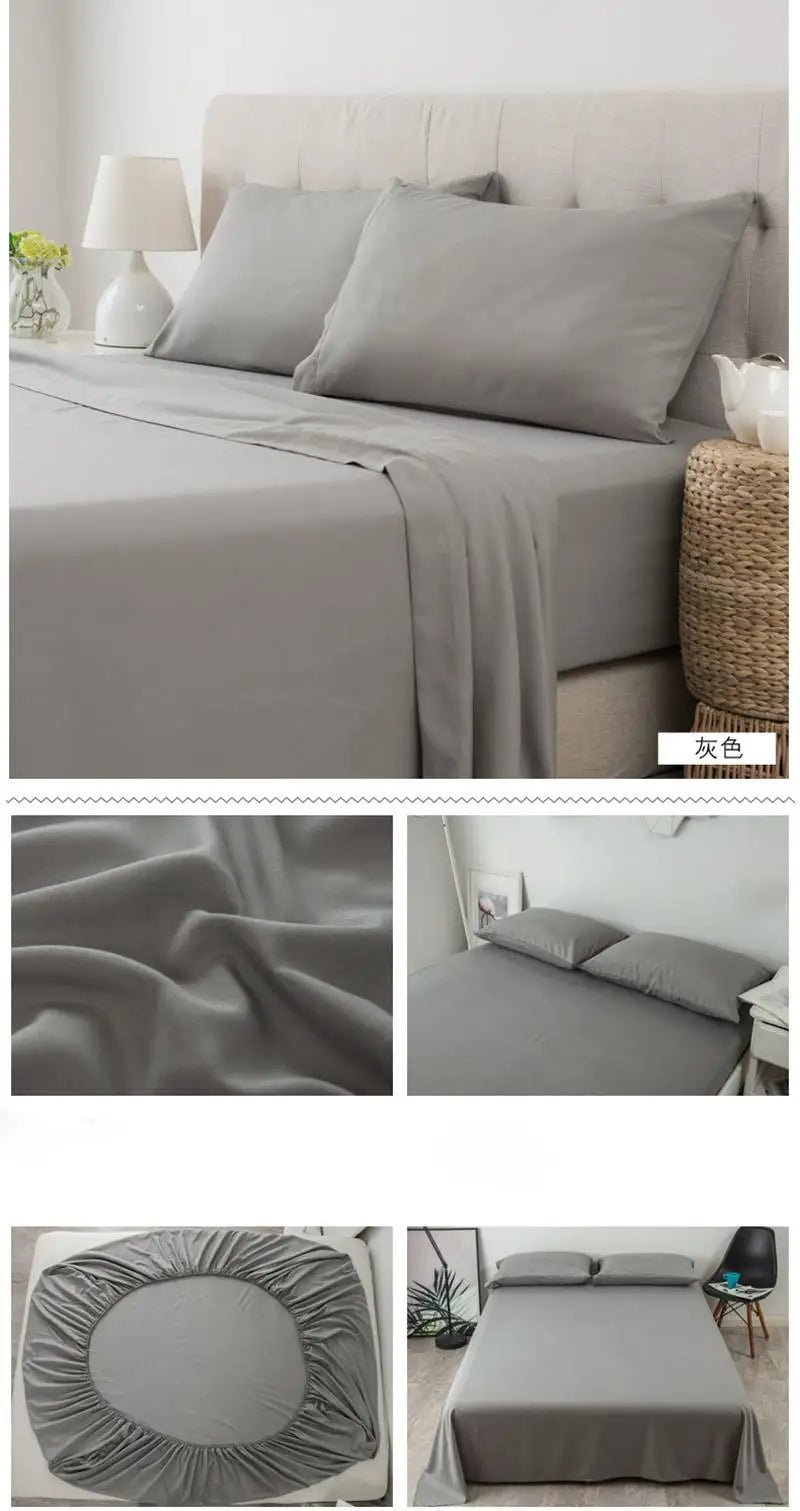 Ensemble de draps 140x190 cm bonnet 35 cm – 4 pièces en