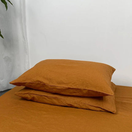 Ensemble de draps 4 pièces 100% lin - 140x190x35cm en
