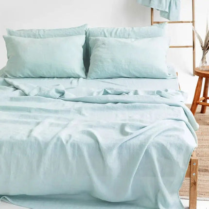 Ensemble de draps 4 pièces 100% lin - 140x190x35cm en