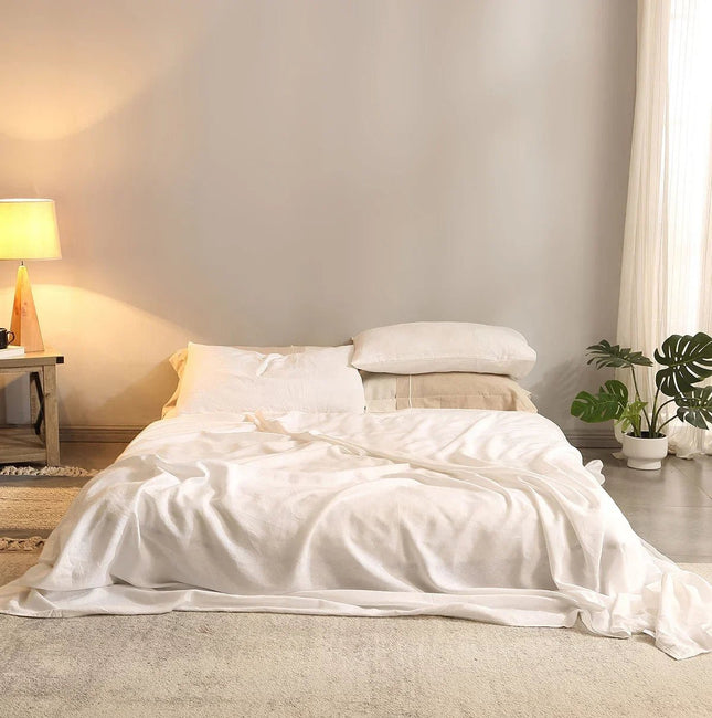 Ensemble de draps 4 pièces 100% lin - 140x190x35cm en
