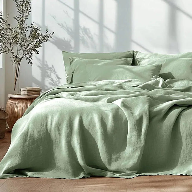 Ensemble de draps 4 pièces 100% lin - 140x190x35cm en