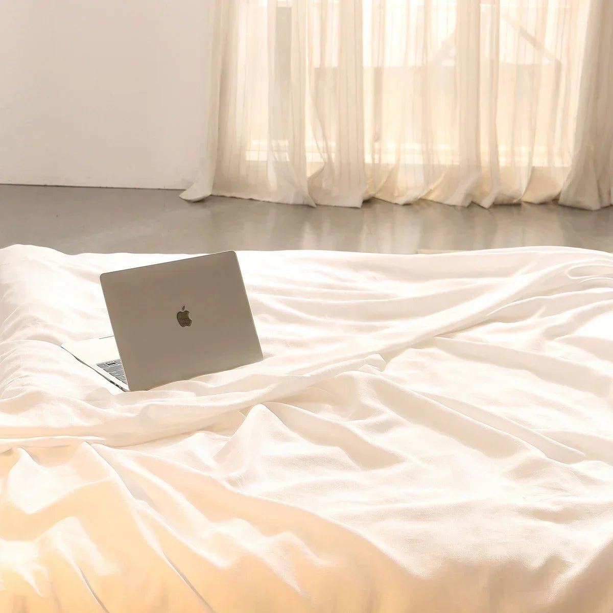 Ensemble de draps 4 pièces 100% lin - 140x190x35cm en