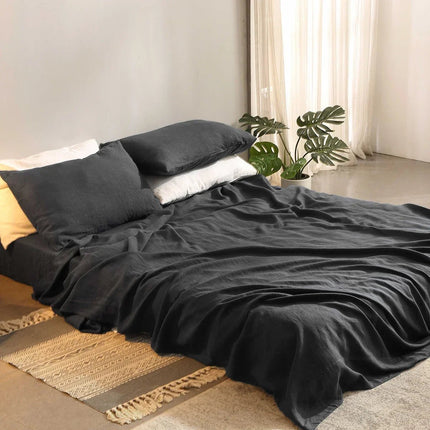 Ensemble de draps 4 pièces 100% lin - 140x190x35cm en