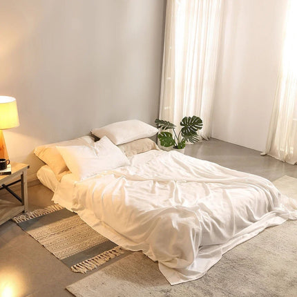 Ensemble de draps 4 pièces 100% lin - 140x190x35cm en