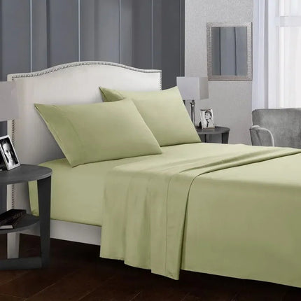 Ensemble de draps brossés unis 140x200 cm – 4 pièces en