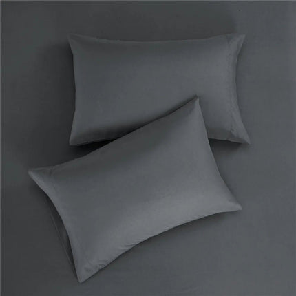 Ensemble de draps brossés unis 140x200 cm – 4 pièces en